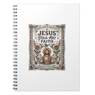 Jesus Volks Kunst Glaube Jesus Volks Kunst Christl Notizblock