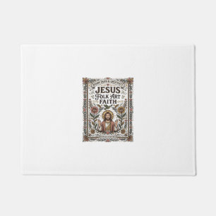 Jesus Volkskunst Glaube Jesus Volkskunst Christlic Fußmatte