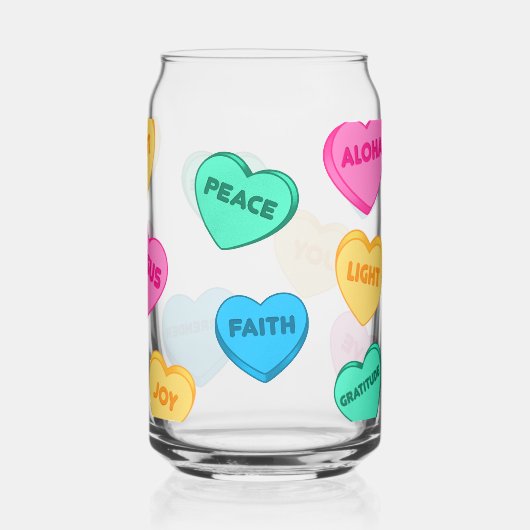 Jesus voll von Liebe-Gesprächsherzen Dosenglas (Rückseite)