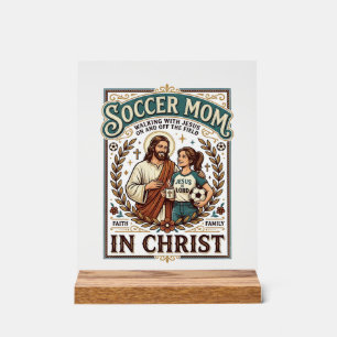 Jesus Volleyball Softball Fußball Vintage-Shirt Ch Acrylschild