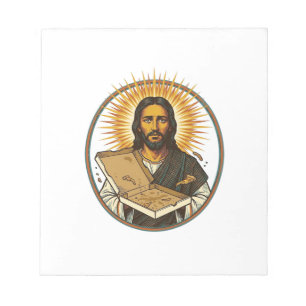 Jesus von leerer Pizzaschachtel getäuscht Party-Es Notizblock