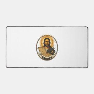 Jesus von leerer Pizzaschachtel getäuscht Party-Es Schreibtischunterlage