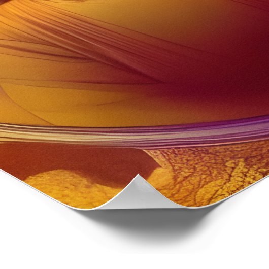 Jesus von Mucha AI Generated Art Poster (Ecke)