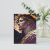 Jesus von Mucha AI Generated Art Postkarte (Stehend Vorderseite)