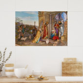 Jesus von Nazareth im Bethlehem Manger Poster (Küche)