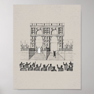 Jesus vor Pilate - König der jüdischen Bibelmauer Poster