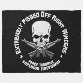 JESUS VS DEVIL Fleece Blanket (Vorderseite (Horizontal))