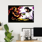 Jesus Vs Satan - Armegeddon Poster (Heimbüro)