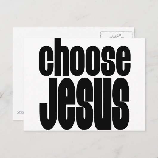 Jesus wählen postkarte (Vorne/Hinten)