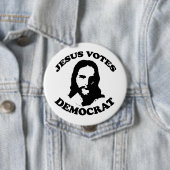 Jesus wählt Demokrat Button (Beispiel)