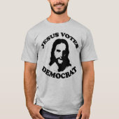 Jesus wählt den Demokraten T-Shirt (Vorderseite)