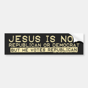 Jesus wählt Republikaner Autoaufkleber