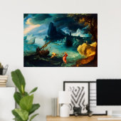 Jesus Walking am Meer von Galiläa Paul Bril 1590 Poster (Heimbüro)