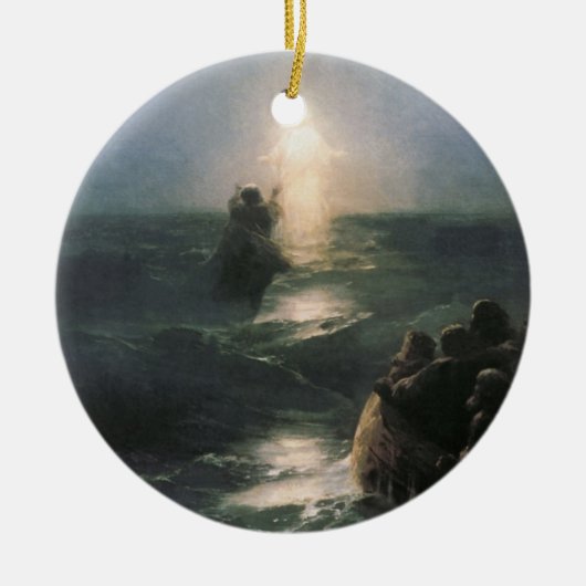 Jesus Walking auf Wasser, Ivan Aivazovsky Malerei Keramikornament (Vorne)