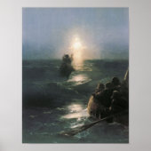Jesus Walking auf Wasser, Ivan Aivazovsky Malerei Poster (Vorne)