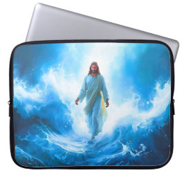Jesus Walking in the Ocean Laptop Case/Protector Laptopschutzhülle