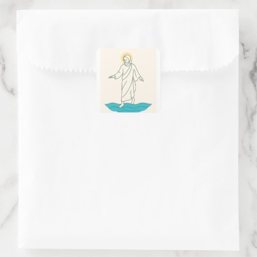 Jesus Walking on Water Sticker (Tasche)