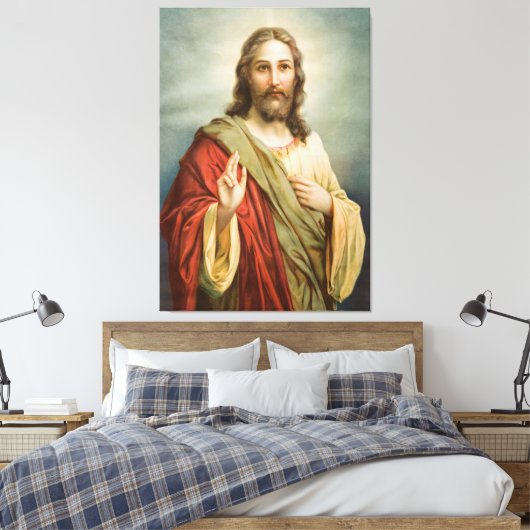 Jesus Wall art Leinwanddruck (Insitu (Schlafzimmer))