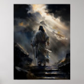 Jesus wandert den Berg Poster (Vorne)