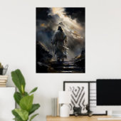 Jesus wandert den Berg Poster (Heimbüro)