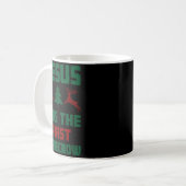 Jesus war der erste Vogelscheuchen hässlicher Pull Kaffeetasse (Vorderseite Links)