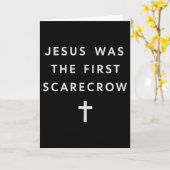 Jesus war die erste Vogelscheuche – minimalistisch Karte (Gelbe Blume)
