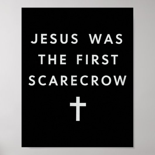 Jesus war die erste Vogelscheuche – minimalistisch Poster (Vorne)