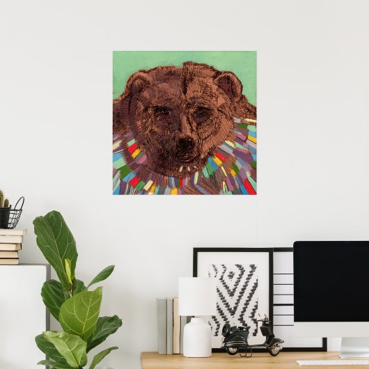 Jesus war ein Bärenprint Poster (Heimbüro)