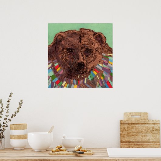 Jesus war ein Bärenprint Poster (Küche)