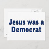 Jesus war ein Demokrat Postkarte (Vorne/Hinten)