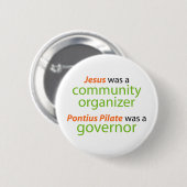 Jesus war ein Gemeinschaftsorganisator Button (Vorne & Hinten)