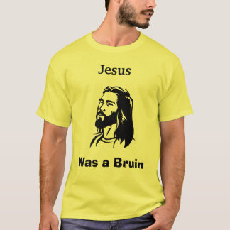 Jesus war ein grundlegendes Gelb des Bruin-Shirts T-Shirt