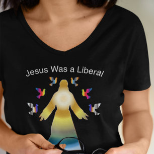 Jesus war ein liberaler Personalisierter politisch T-Shirt