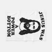 Jesus war ein Power Bottom lustiger Pride Weihnach Fleecedecke (Vorderseite (Horizontal))