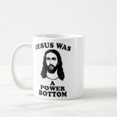 Jesus war ein Power Bottom lustiger Pride Weihnach Kaffeetasse (Links)