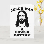 Jesus war ein Power Bottom Lustiger Pride Weihnach Karte (Gelbe Blume)
