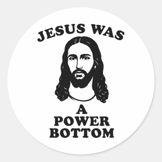 Jesus war ein Power Bottom lustiger Pride Weihnach Runder Aufkleber (Vorderseite)