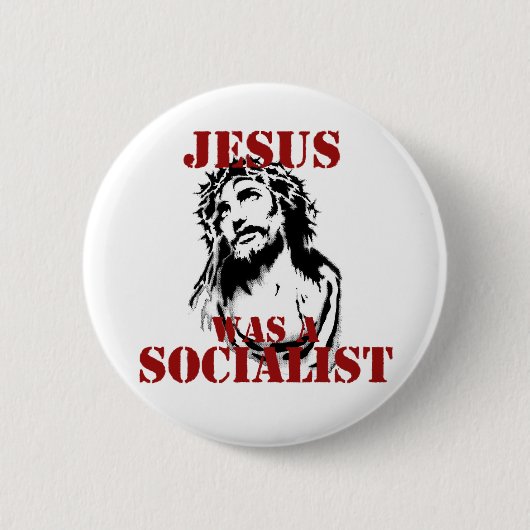 Jesus war ein Sozialist Button (Vorderseite)