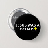 Jesus war ein Sozialist Button (Vorne & Hinten)