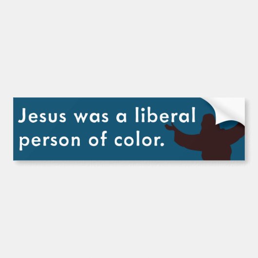 Jesus war eine liberale Person der Farbe Autoaufkleber (Vorne)
