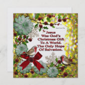 Jesus war Gottes Weihnachtsgeschenk Feiertagskarte (Vorne/Hinten)