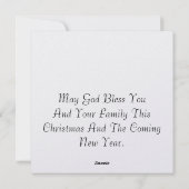 Jesus war Gottes Weihnachtsgeschenk Feiertagskarte (Rückseite)