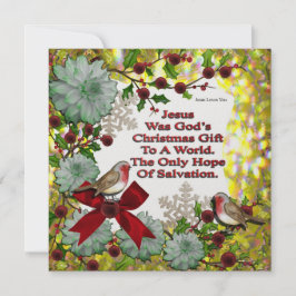 Jesus war Gottes Weihnachtsgeschenk Feiertagskarte