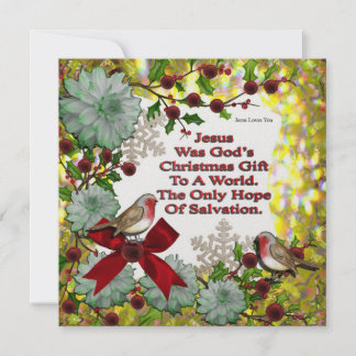 Jesus war Gottes Weihnachtsgeschenk Feiertagskarte