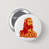 Jesus war Sozialist Button (Vorne & Hinten)