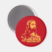 Jesus war Sozialist Magnet (Vorderseite/Rückseite)