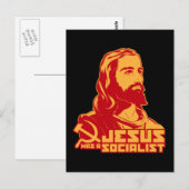 Jesus war Sozialist Postkarte (Vorne/Hinten)