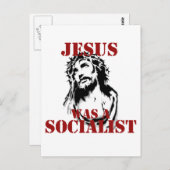 Jesus war Sozialist Postkarte (Vorne/Hinten)