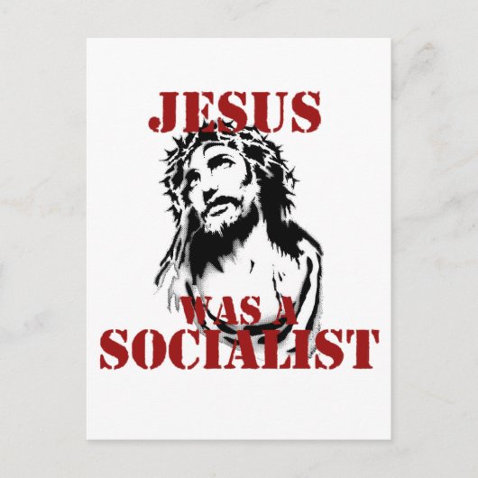 Jesus war Sozialist Postkarte (Vorderseite)