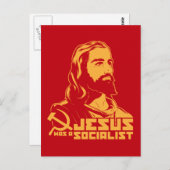Jesus war Sozialist Postkarte (Vorne/Hinten)